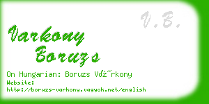 varkony boruzs business card
